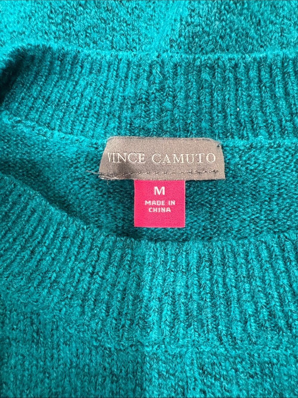 Vince Camuto Green Crewneck Sweater size medium - Picture 3 of 4